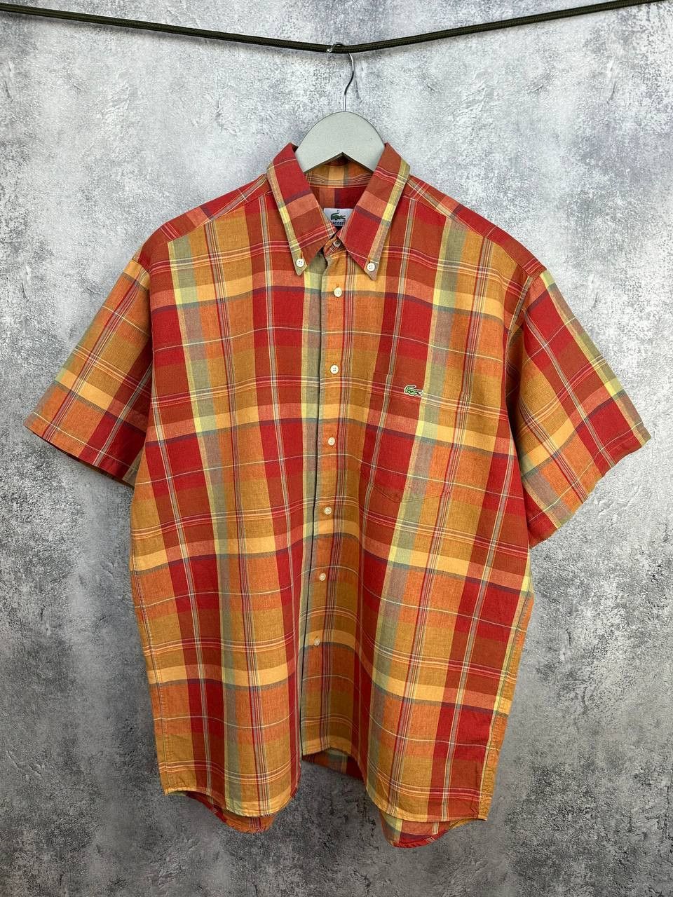 Lacoste Lacoste Vintage Linen/Cotton Plaid SS Button Up Shirt Size US M / EU 48-50 / 2 - 1 Thumbnail