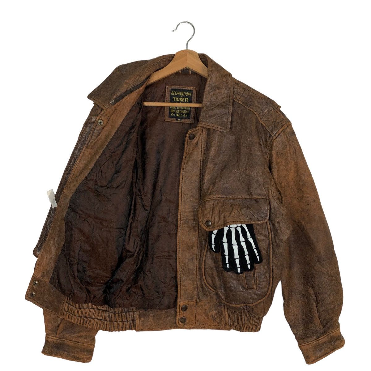 Other VINTAGE BOMBER LEATHER JACKET RESERVATION ARMY BUZZ RICKSONS Size US M / EU 48-50 / 2 - 8 Thumbnail