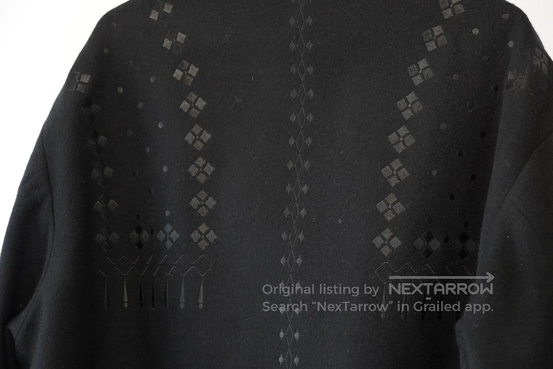 Yohji Yamamoto Yohji Yamamoto Black Embroidered Wool Jacket. Size US S / EU 44-46 / 1 - 5 Thumbnail