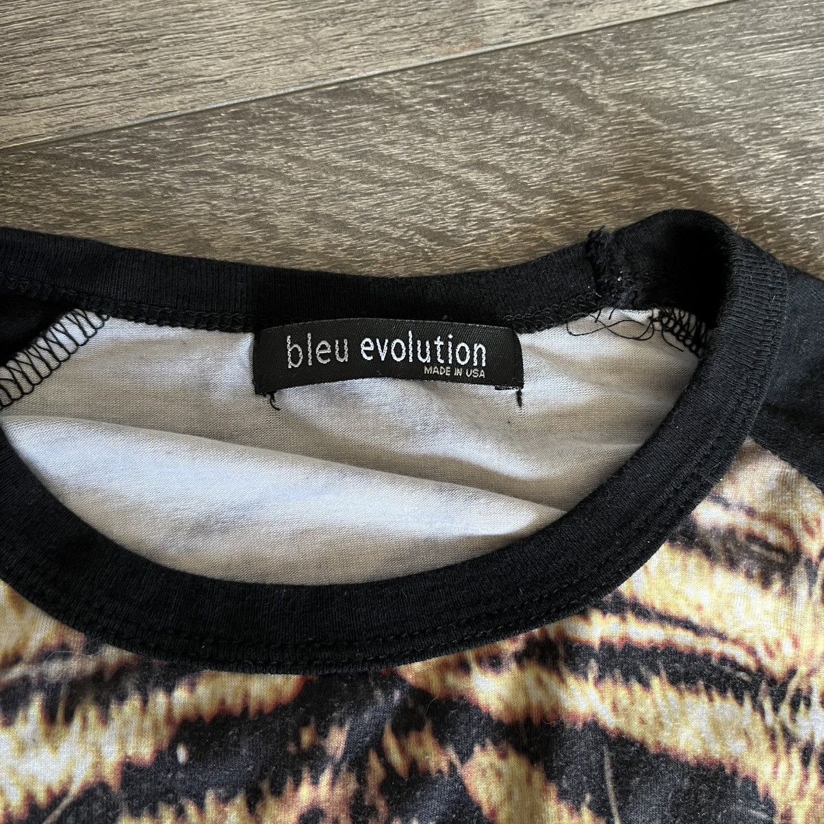 Vintage Vintage 1990s Bleu Evolution Tiger Big Face Longsleeve Top Size L / US 10 / IT 46 - 4 Thumbnail