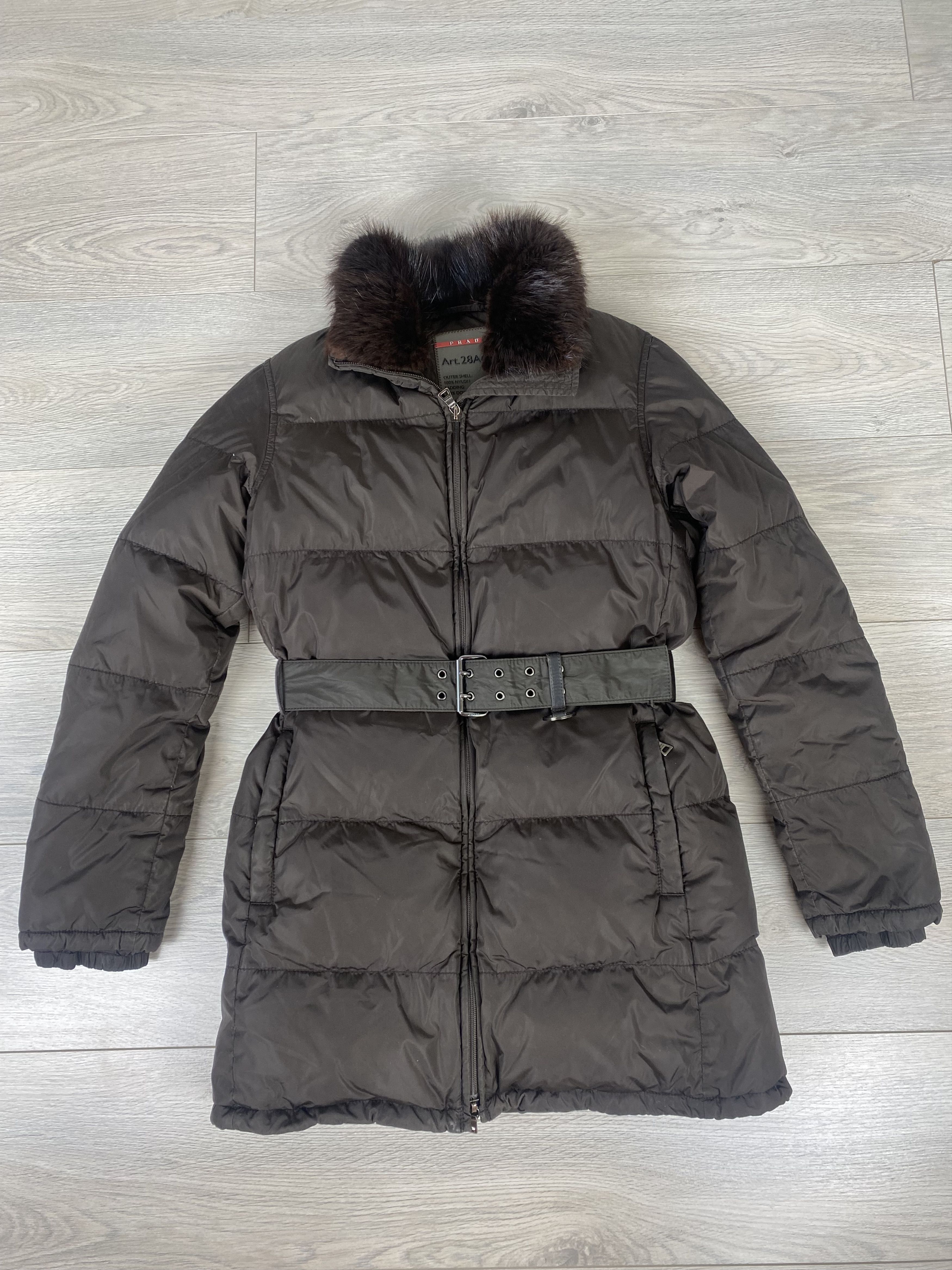 Prada Prada Long Down Jacket Natural fur on the collar Size M / US 6-8 / IT 42-44 - 3 Thumbnail