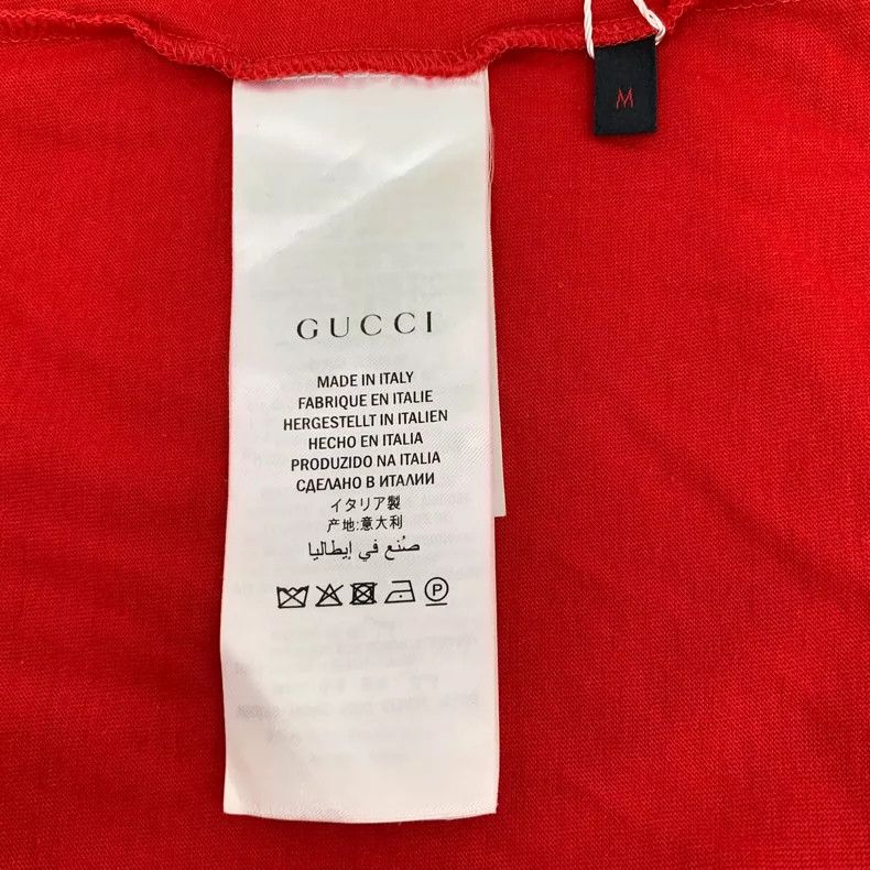 Gucci Gucci Red logo floral embroidered cotton round-neck short-s Size US M / EU 48-50 / 2 - 6 Thumbnail