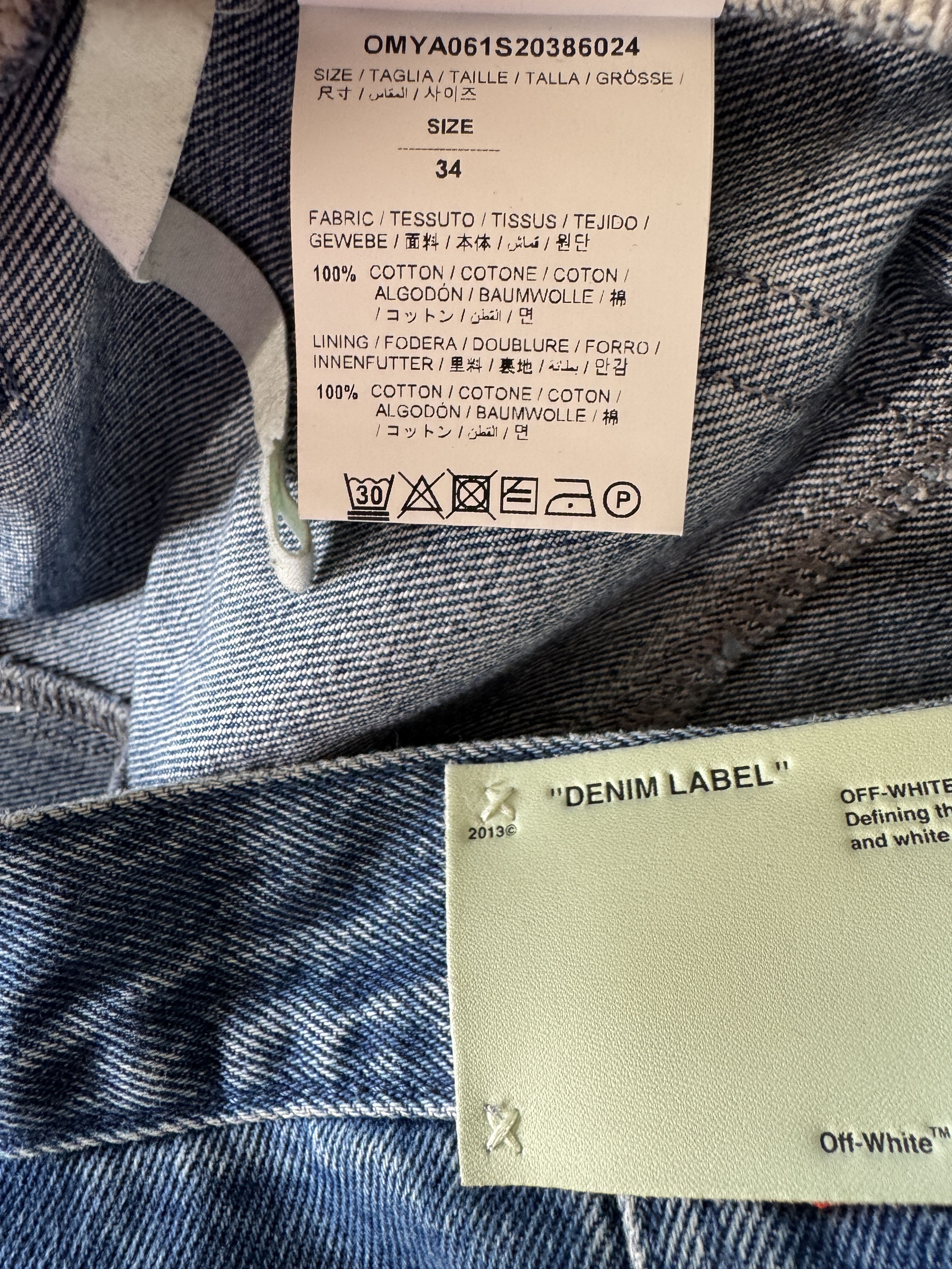 Off-White Paint-Splattered Degrade Denim Jeans Size US 34 / EU 50 - 22 Thumbnail