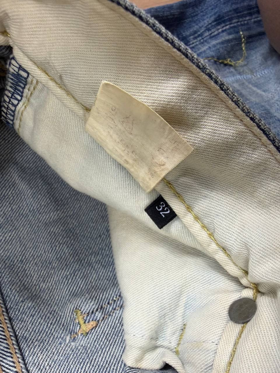 Hysteric Glamour HYSTERIC GLAMOUR RIPPED DISTRESSED DENIM JEANS Y2K ARCHIVE Size US 32 / EU 48 - 8 Thumbnail