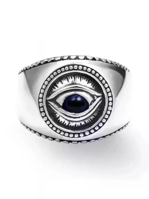 Other Vintage Eye Stainless Steel Ring Size ONE SIZE - 2 Thumbnail
