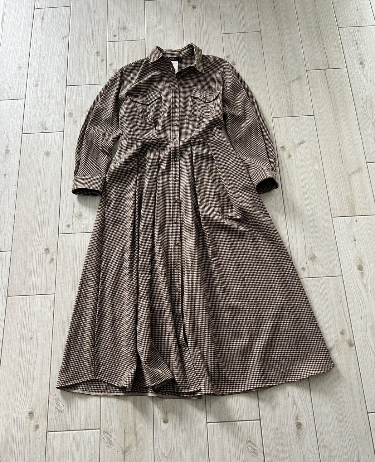 Weekend Max Mara Max Mara Weekend Otaria Patterned Wool Shirt Dress Size M / US 6-8 / IT 42-44 - 3 Thumbnail