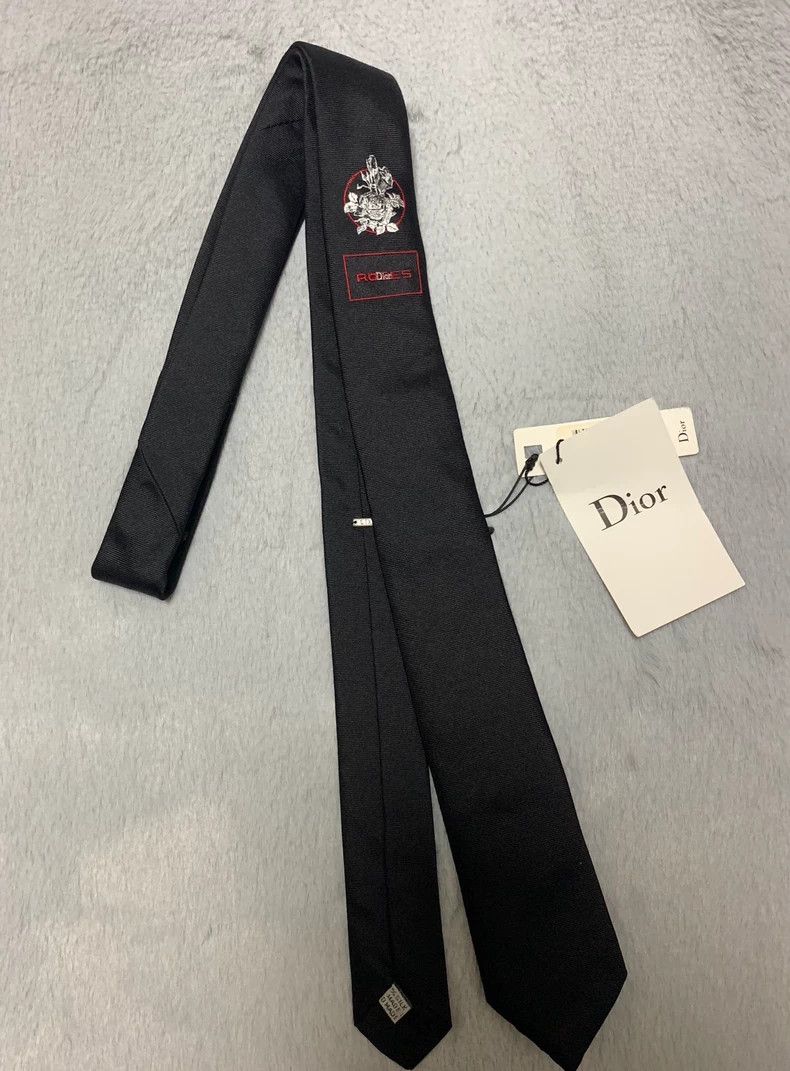 Dior Dior Homme Camellia Tie with Tag- DMC Size ONE SIZE - 1 Thumbnail