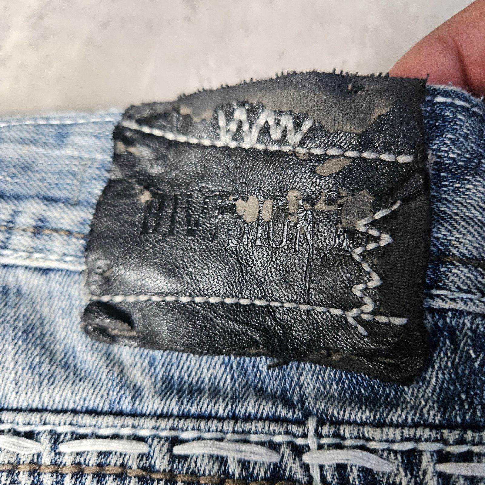 (di)vision Vintage Division E Jeans Men's 36x32 Distressed YK2 2000's Size US 36 / EU 52 - 3 Thumbnail