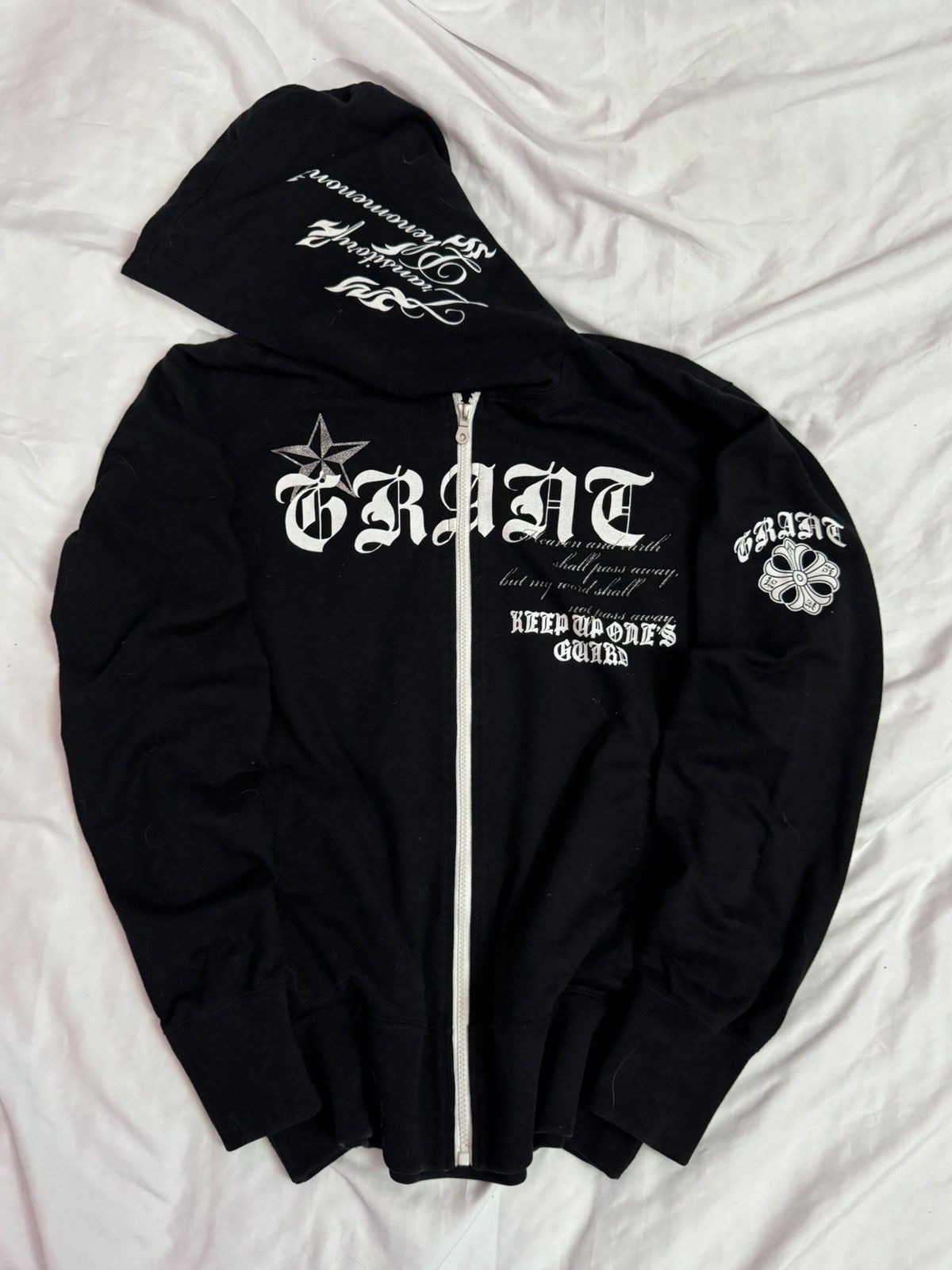 If Six Was Nine 2000s Archival Craft Devine Retribution Zip Up Hoodie Size US L / EU 52-54 / 3 - 3 Thumbnail