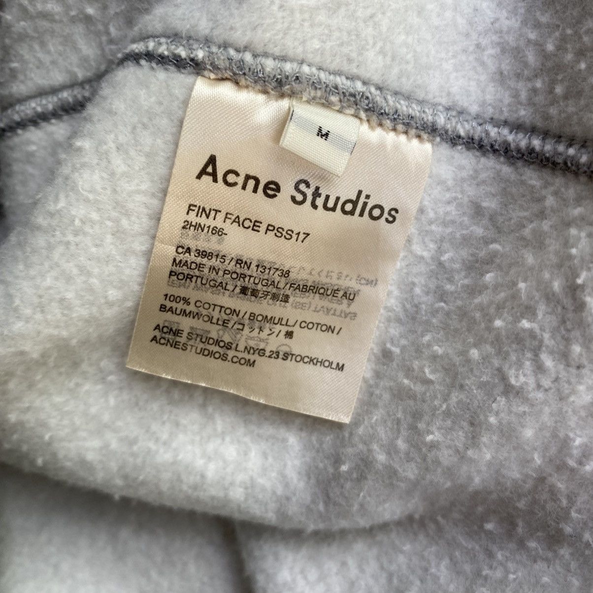 Acne Studios Acne Studios Grey Face Patch Sweatshirt Size M / US 6-8 / IT 42-44 - 17 Thumbnail