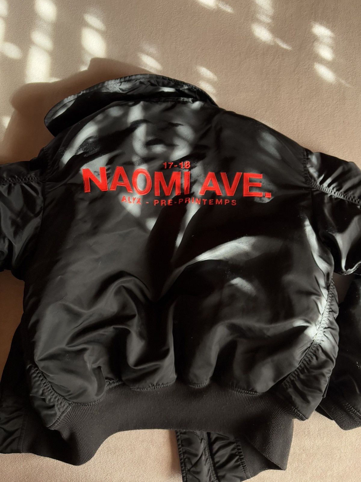 ALYX NAOMI AVE. MA-1ジャケット XS ALYX NAOMI AVE. MA-1ジャケット XS ALYX NAOMI AVE. MA-1ジャケット XS