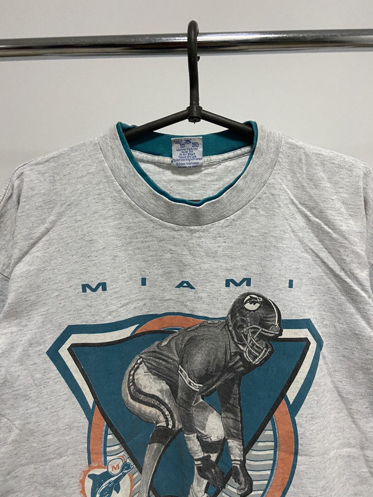NFL USA Miami Dolphins big logo NFL 1991 vintage 🏉 Size US XL / EU 56 / 4 - 3 Thumbnail