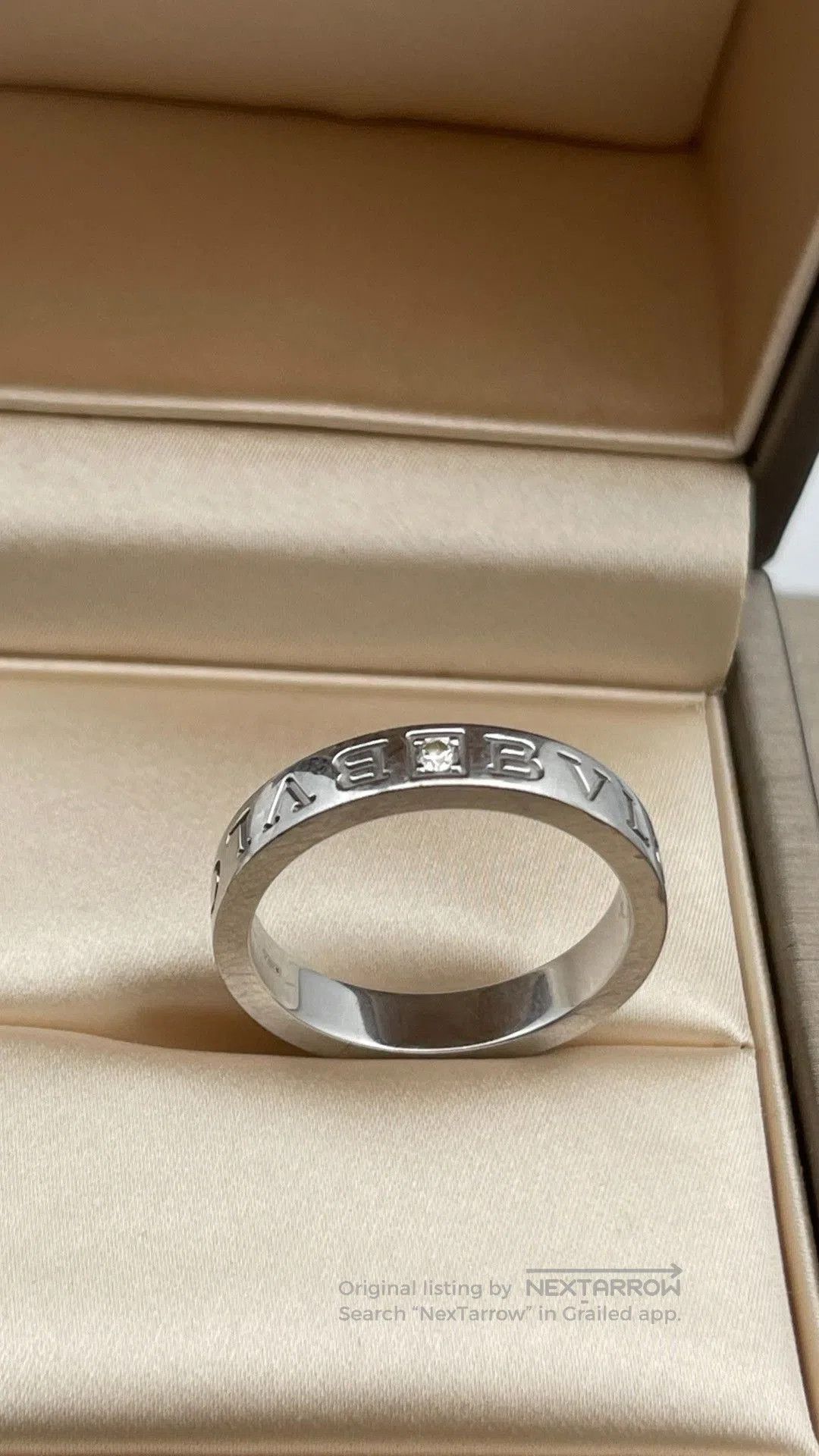 Bvlgari BVLGARI BVLGARI Platinum Single Diamond Ring. Size ONE SIZE - 3 Thumbnail