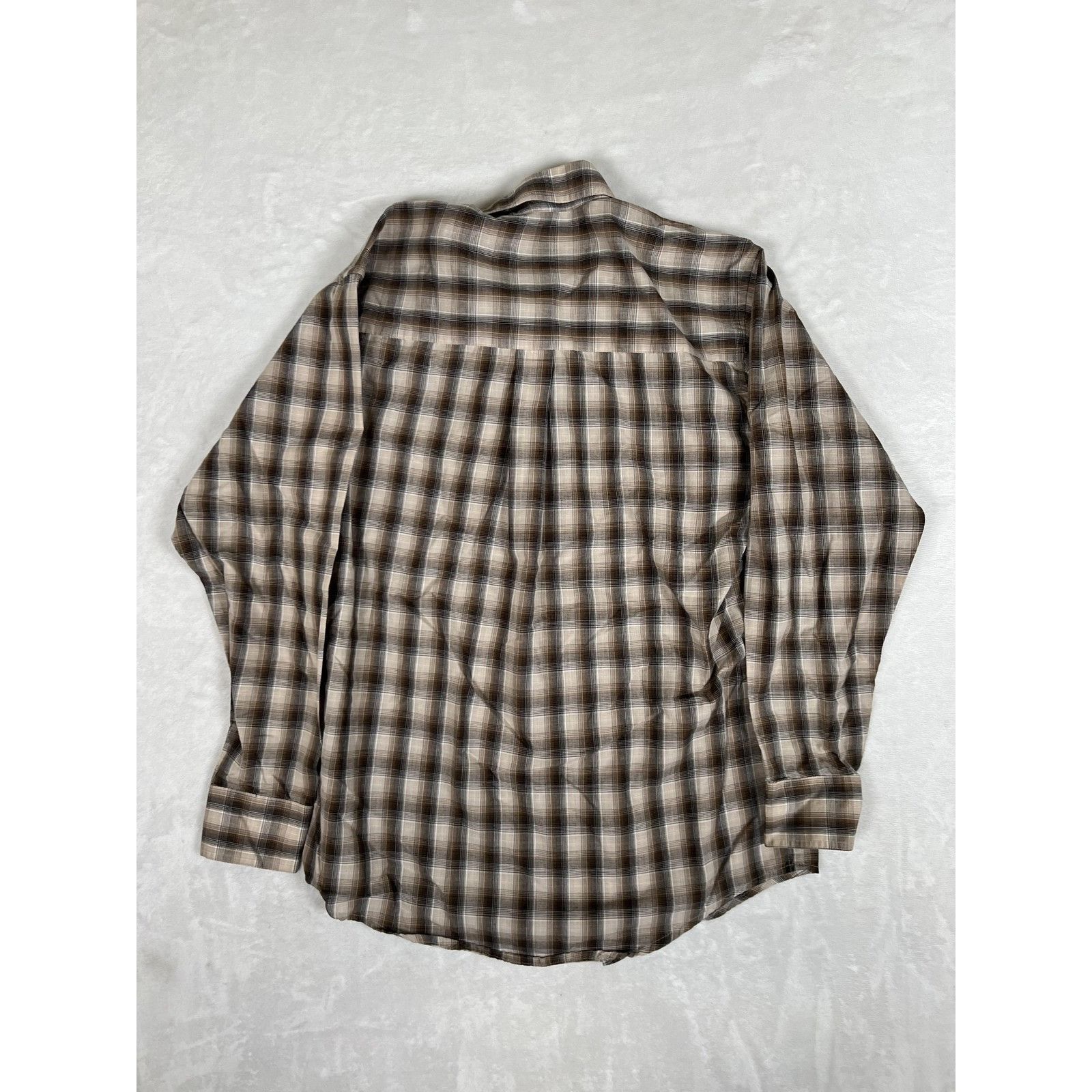Wrangler Wrangler Riata Shirt Mens Medium Brown Plaid Button Front Lo Size US M / EU 48-50 / 2 - 4 Thumbnail