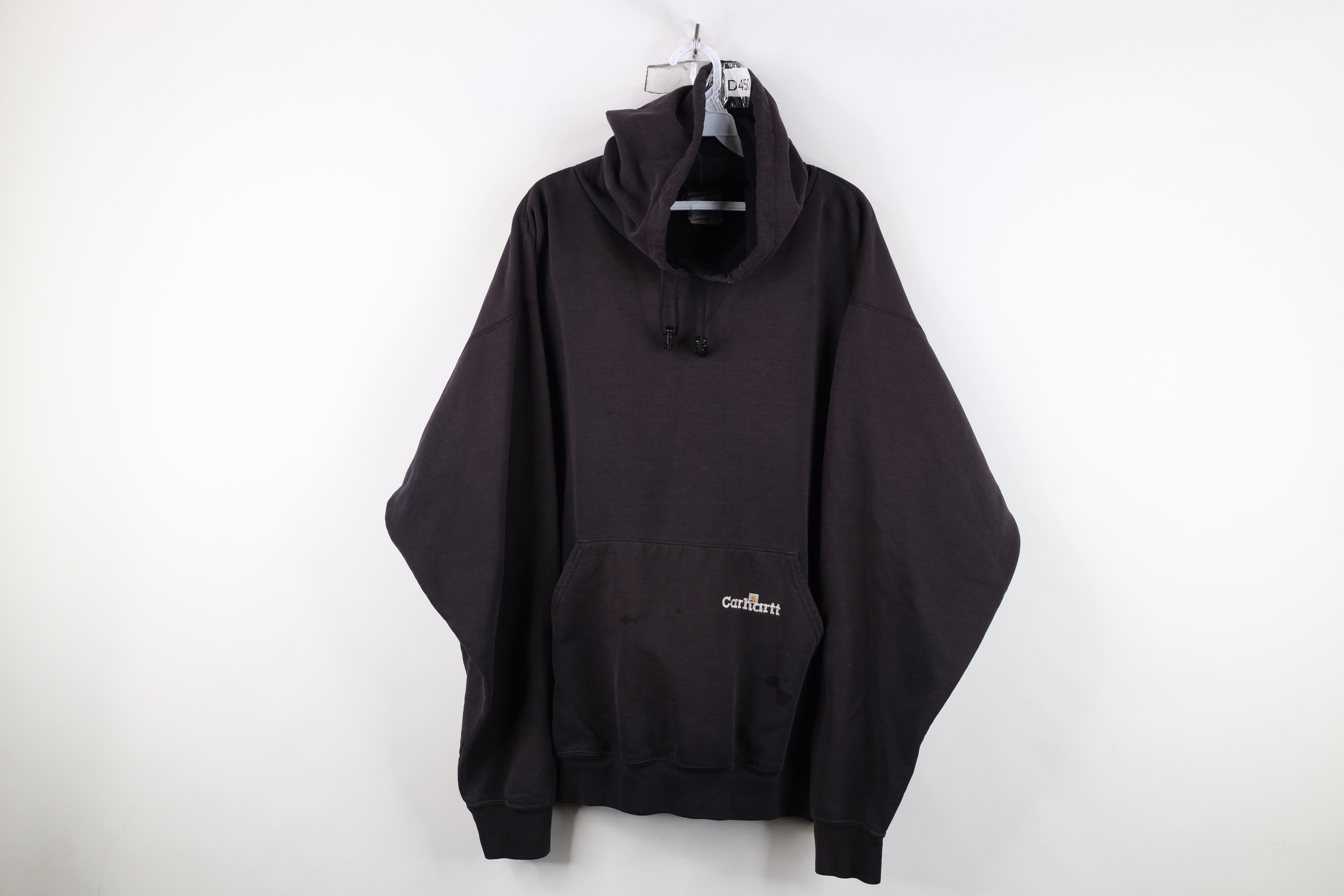 Carhartt × Vintage Vintage Y2K Carhartt Spell Out Heavyweight Hoodie Sweatshirt Size US XXL / EU 58 / 5 - 1 Thumbnail