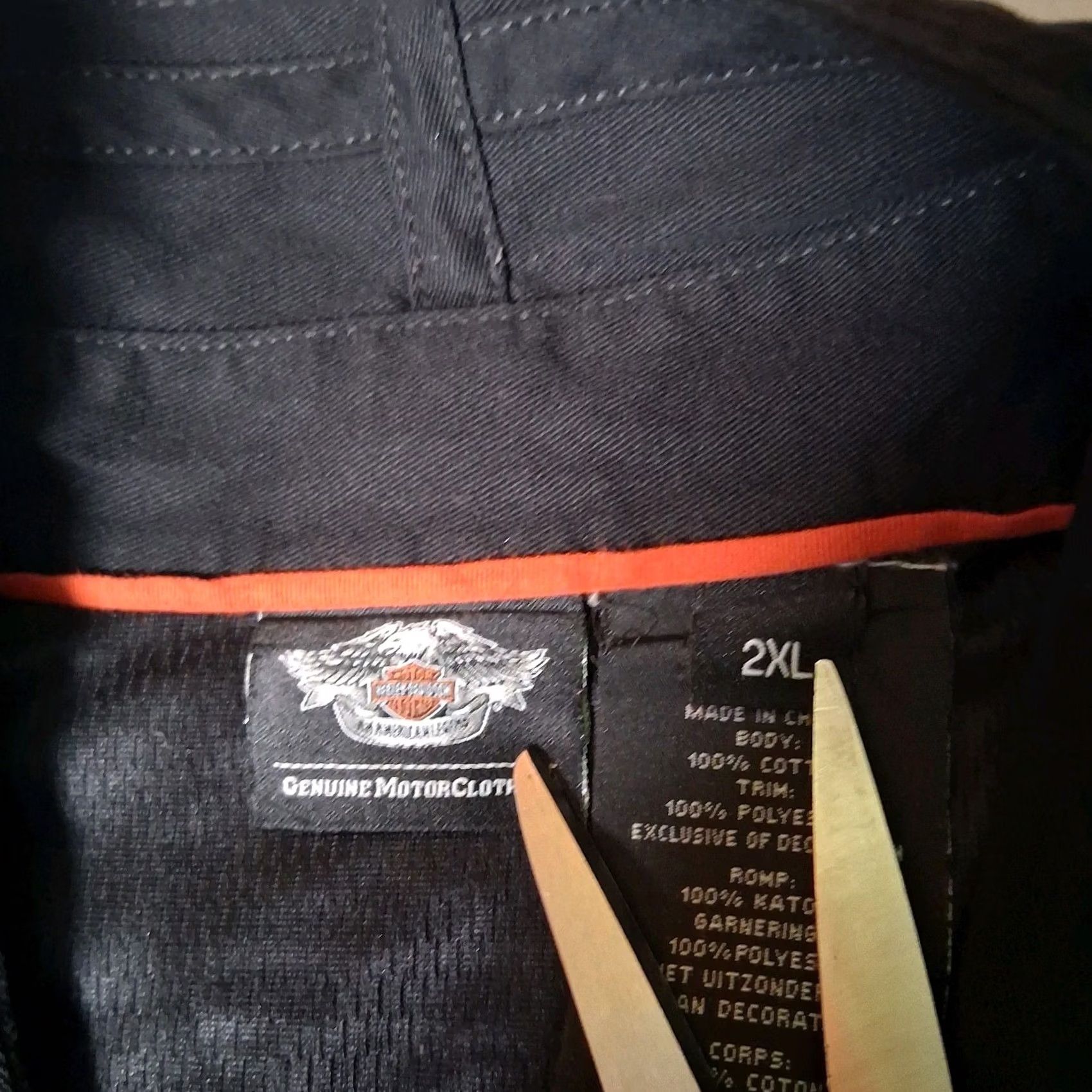 Harley Davidson Harley-Davidson Shirt Men 2XL Maroon Black Twill Vented Button Up Biker Moto Shirt Size US XXL / EU 58 / 5 - 3 Thumbnail