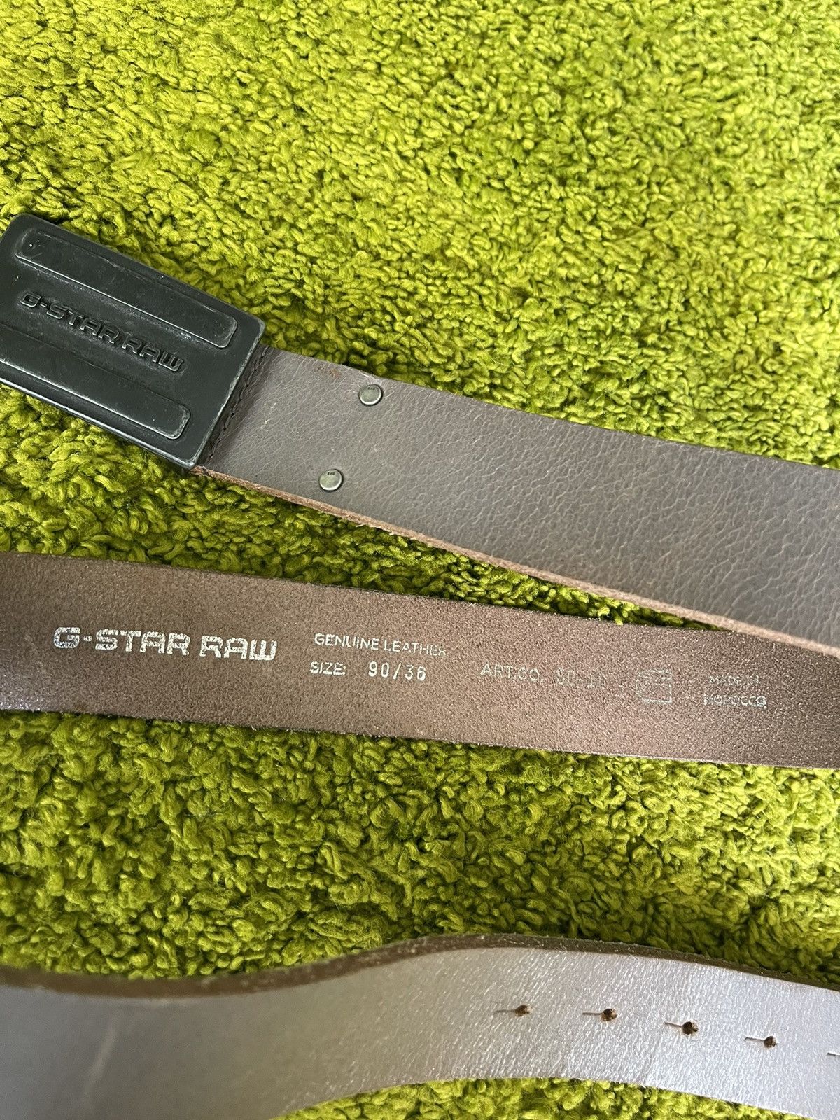 Cowboy Equipment × G-Star G-Star Raw buckle logo real leather western belt Size 34 - 4 Thumbnail