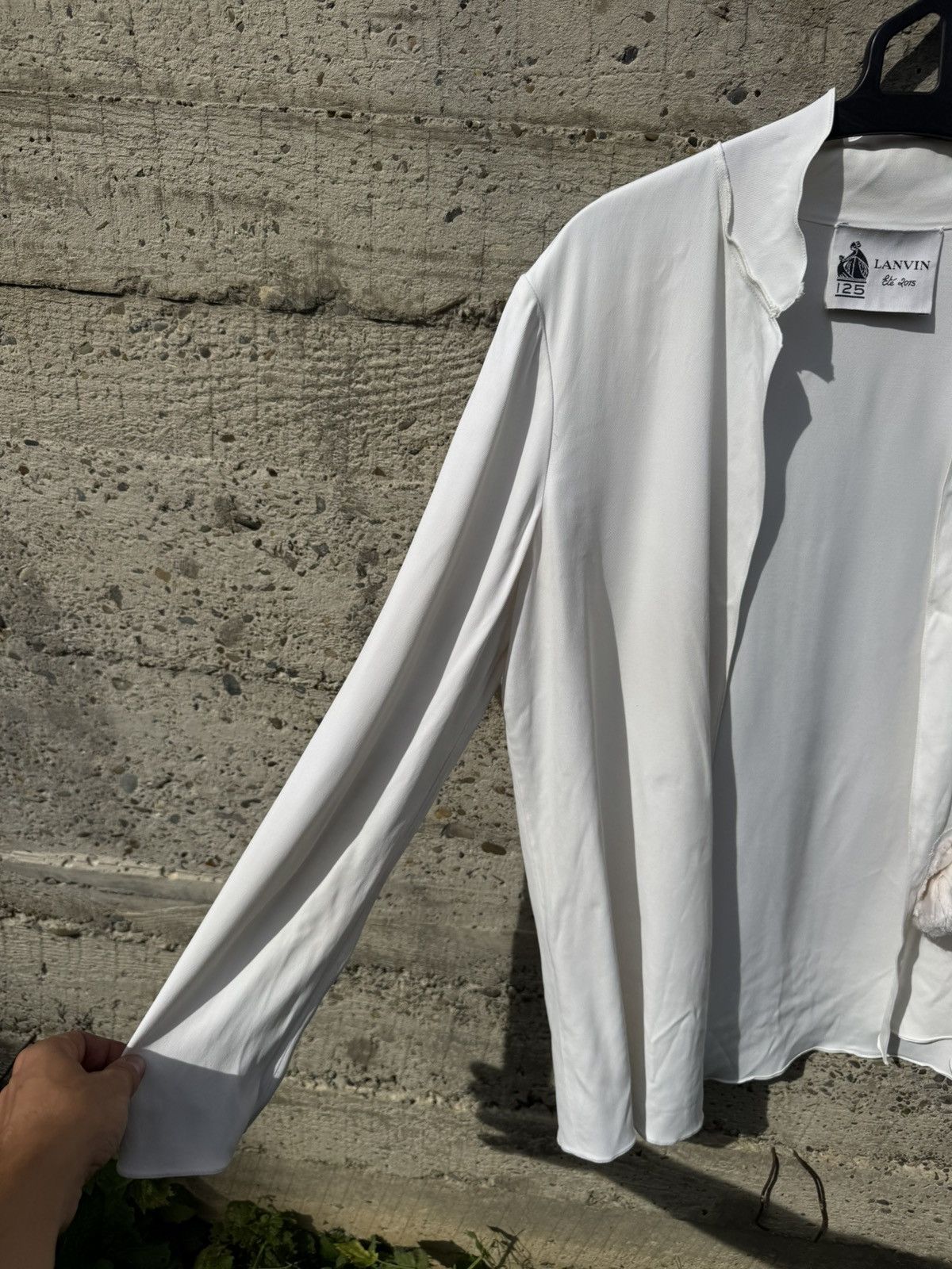 Lanvin LANVIN Paris Women’s Luxury Open-Front Blouse / Jacket Size L / US 10 / IT 46 - 14 Thumbnail