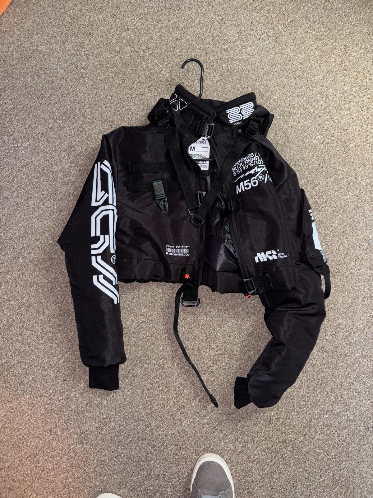 Machine 56 crop cut jacket with hood