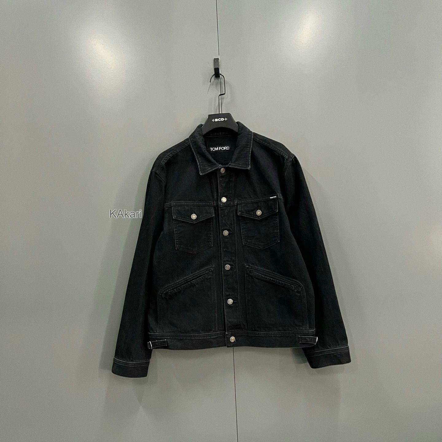 Tom Ford TOM FORD Black Denim Jacket Size US XL / EU 56 / 4 - 1 Thumbnail