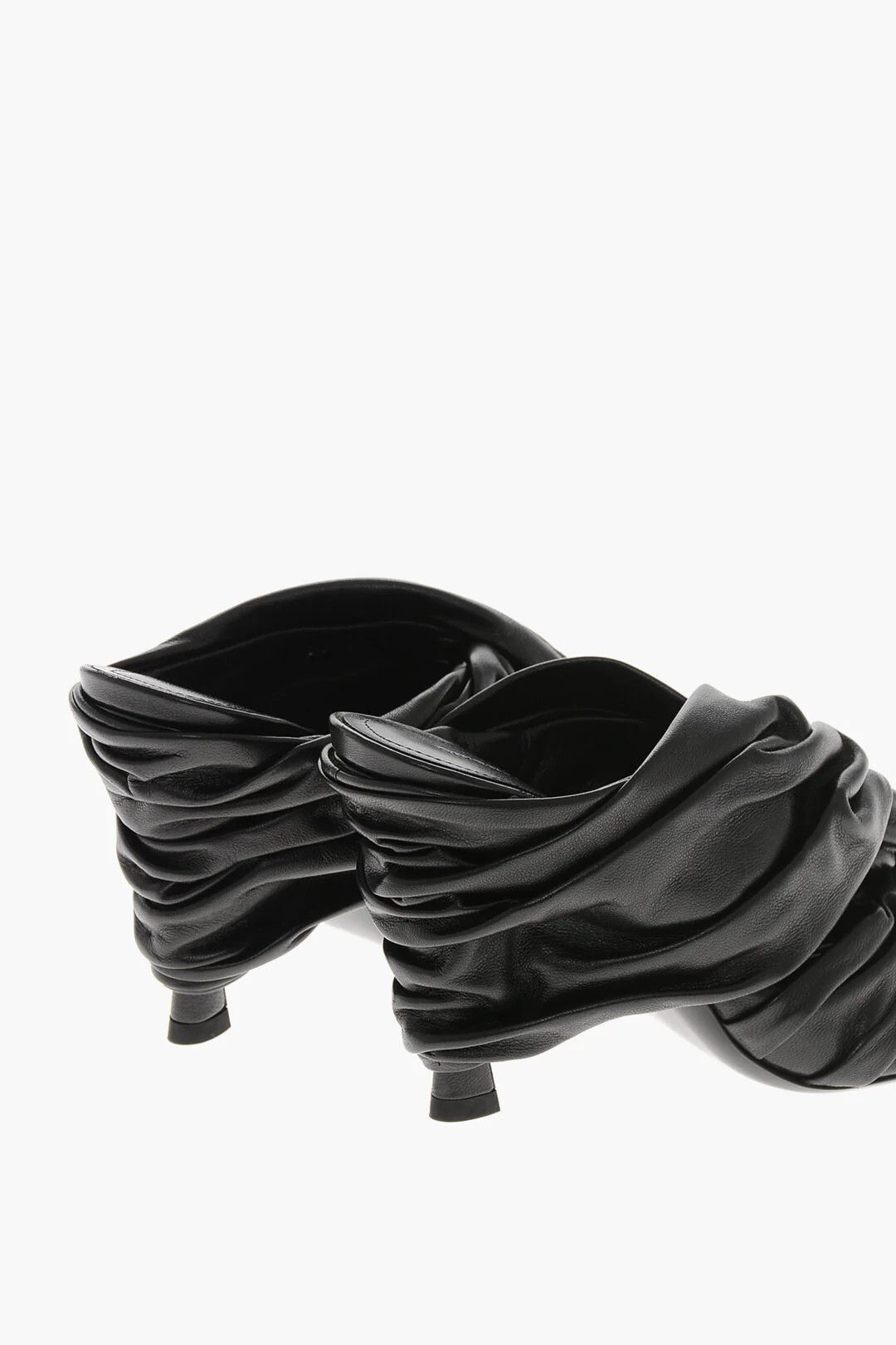 Givenchy og1mm0326 Open-Toe Leather Mules in Black Size US 7 / IT 37 - 2 Thumbnail
