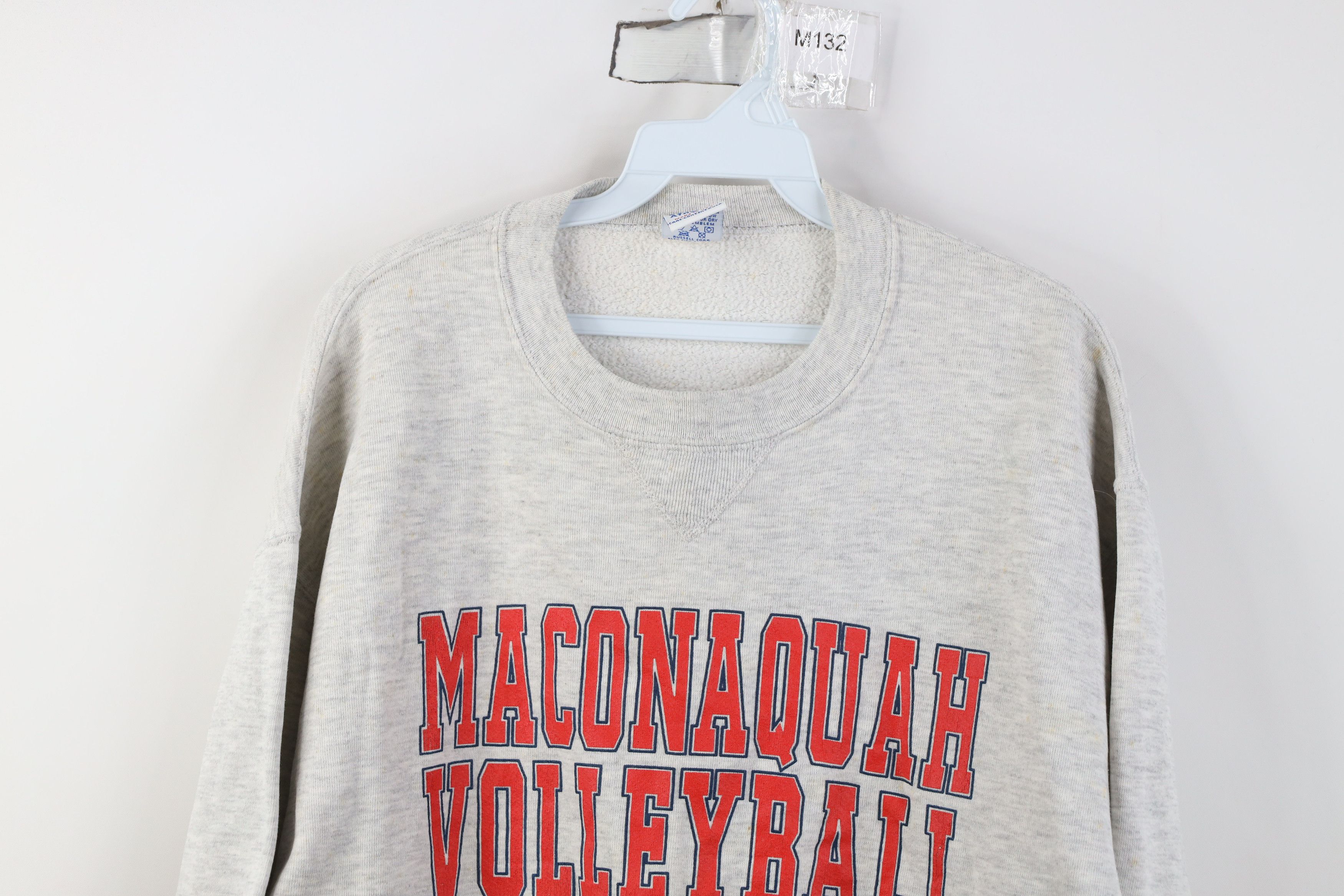 Russell Athletic Vintage 90s Russell Athletic Volleyball Sweatshirt Gray USA Size L / US 10 / IT 46 - 2 Thumbnail
