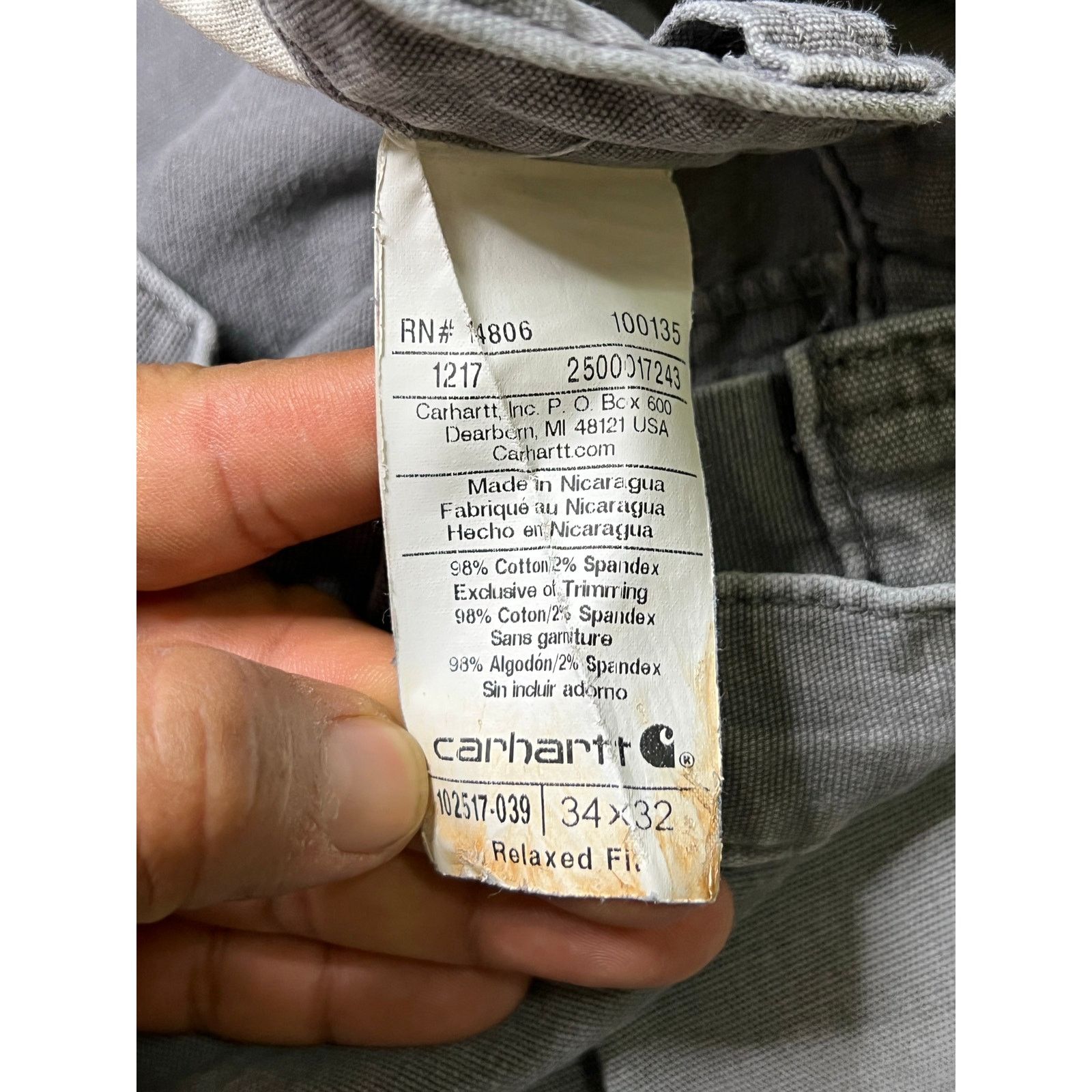 Carhartt Carhartt Pants Mens Sz 34 Gray Relaxed Fit Actual Sz 33x29 Size US 34 / EU 50 - 4 Thumbnail