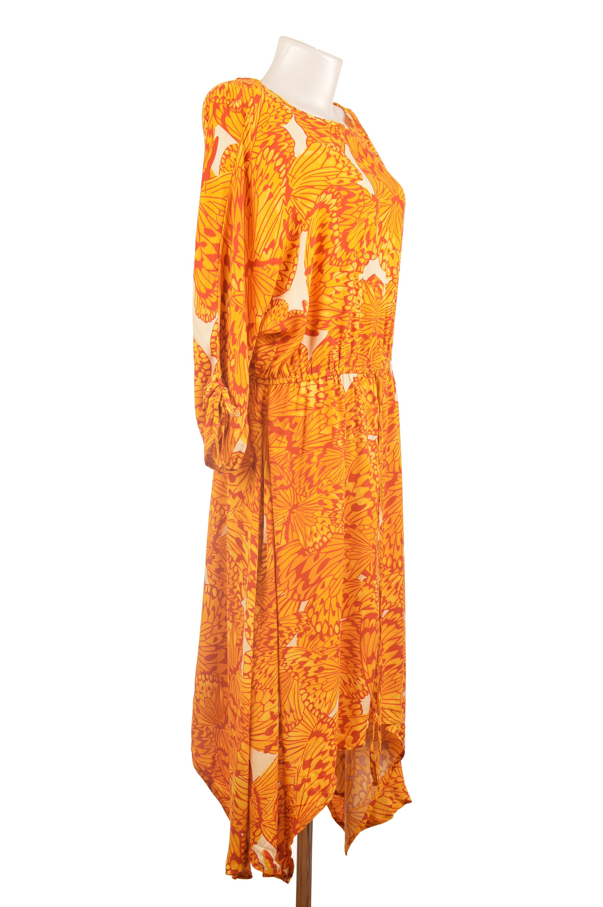 Designer Nordic Tricot by Ivana Helsinki Butterfly Pattern Dress Size M / US 6-8 / IT 42-44 - 3 Thumbnail
