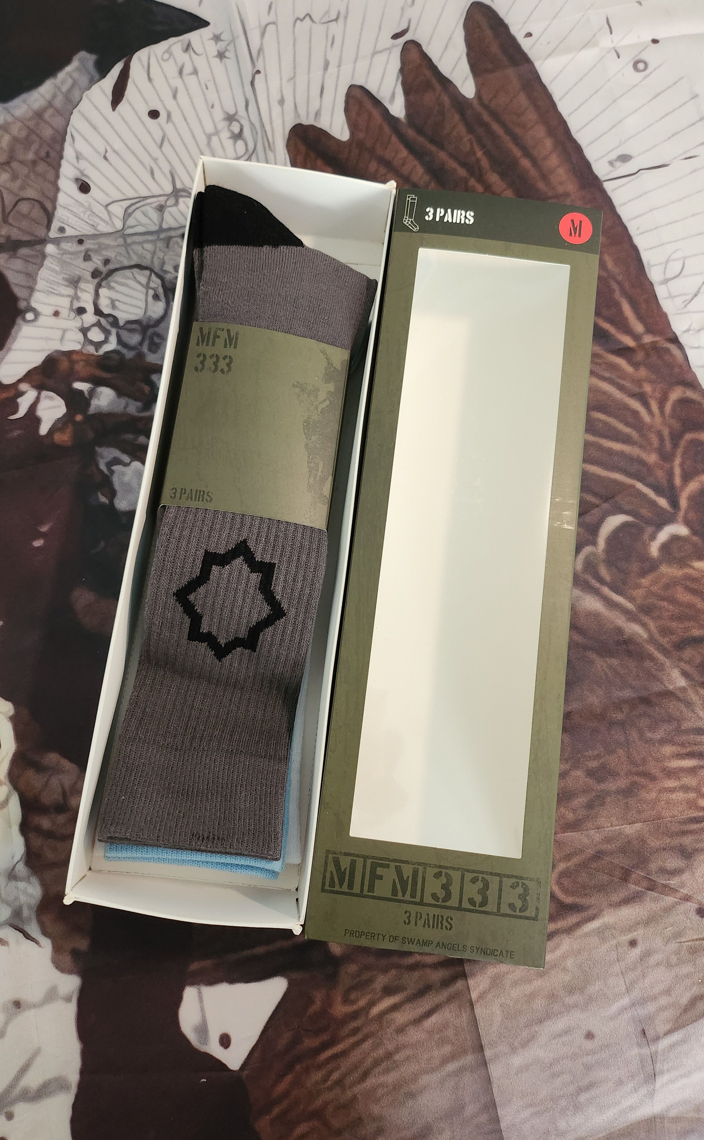murd333r.fm MFM333 Socks 3 Pack Size ONE SIZE - 1 Thumbnail