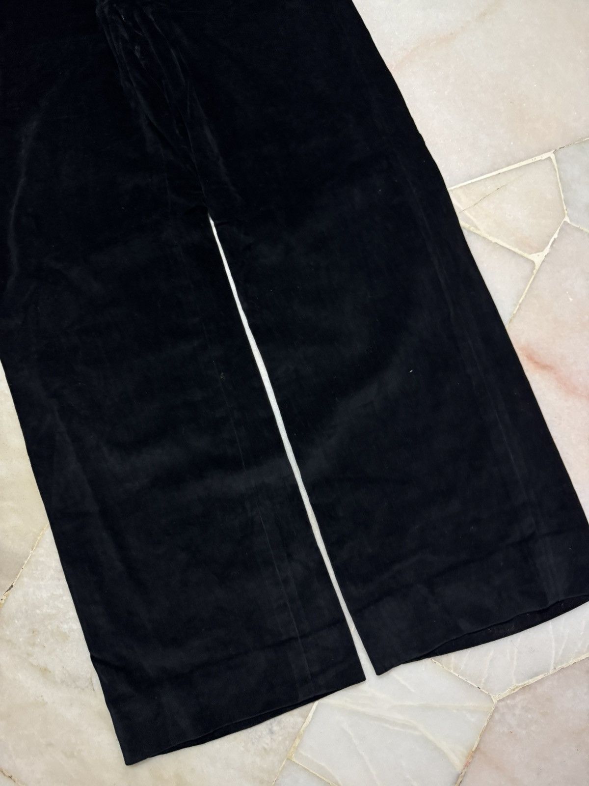 Vintage WIDE💥VINTAGE 1990s YVES SAINT LAURENT SPORTWEAR VELVET BLACK Size US 31 - 4 Thumbnail