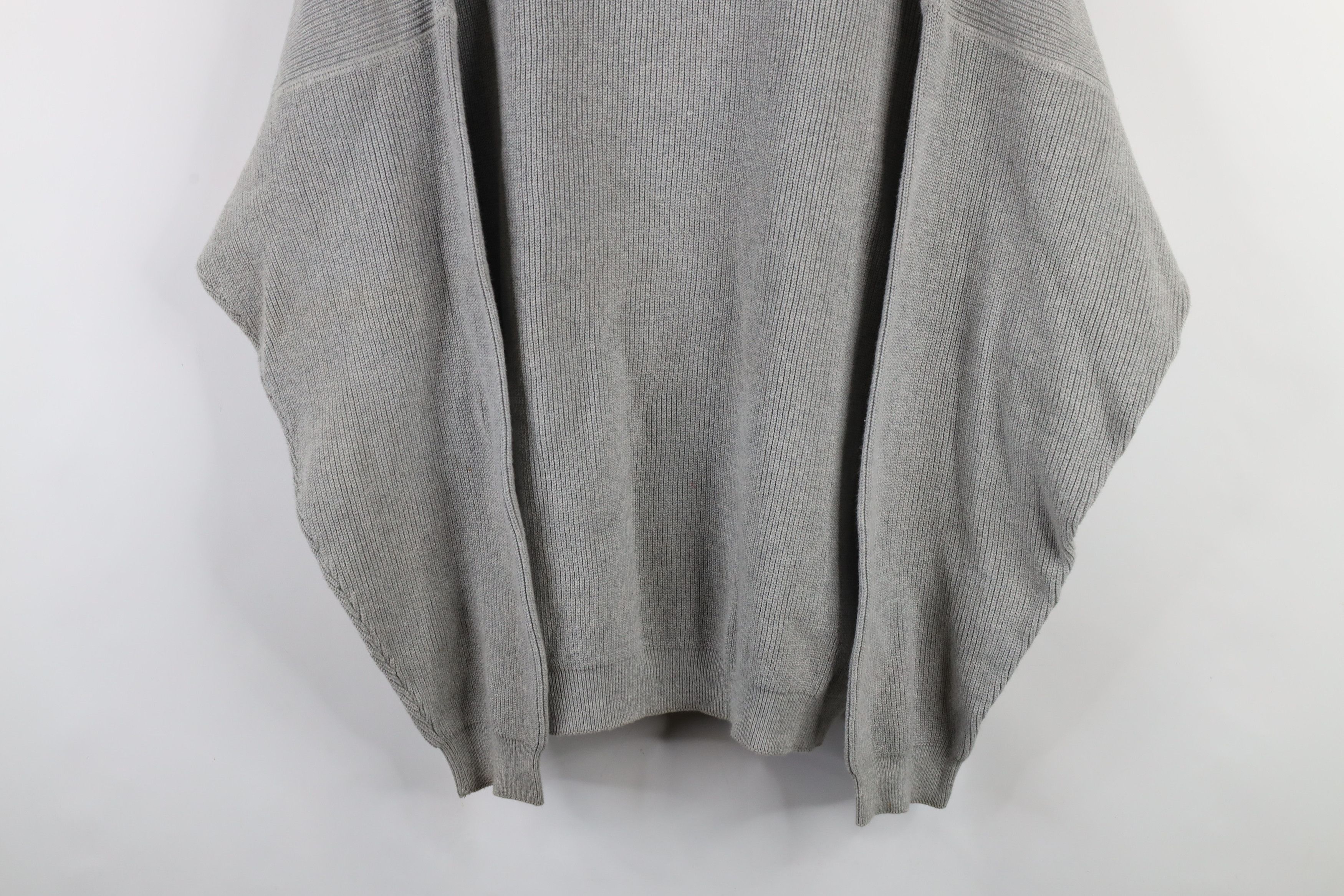 Eddie Bauer × Vintage Vintage 90s Eddie Bauer Heavyweight Ribbed Knit Sweater Gray Size US XXL / EU 58 / 5 - 3 Thumbnail