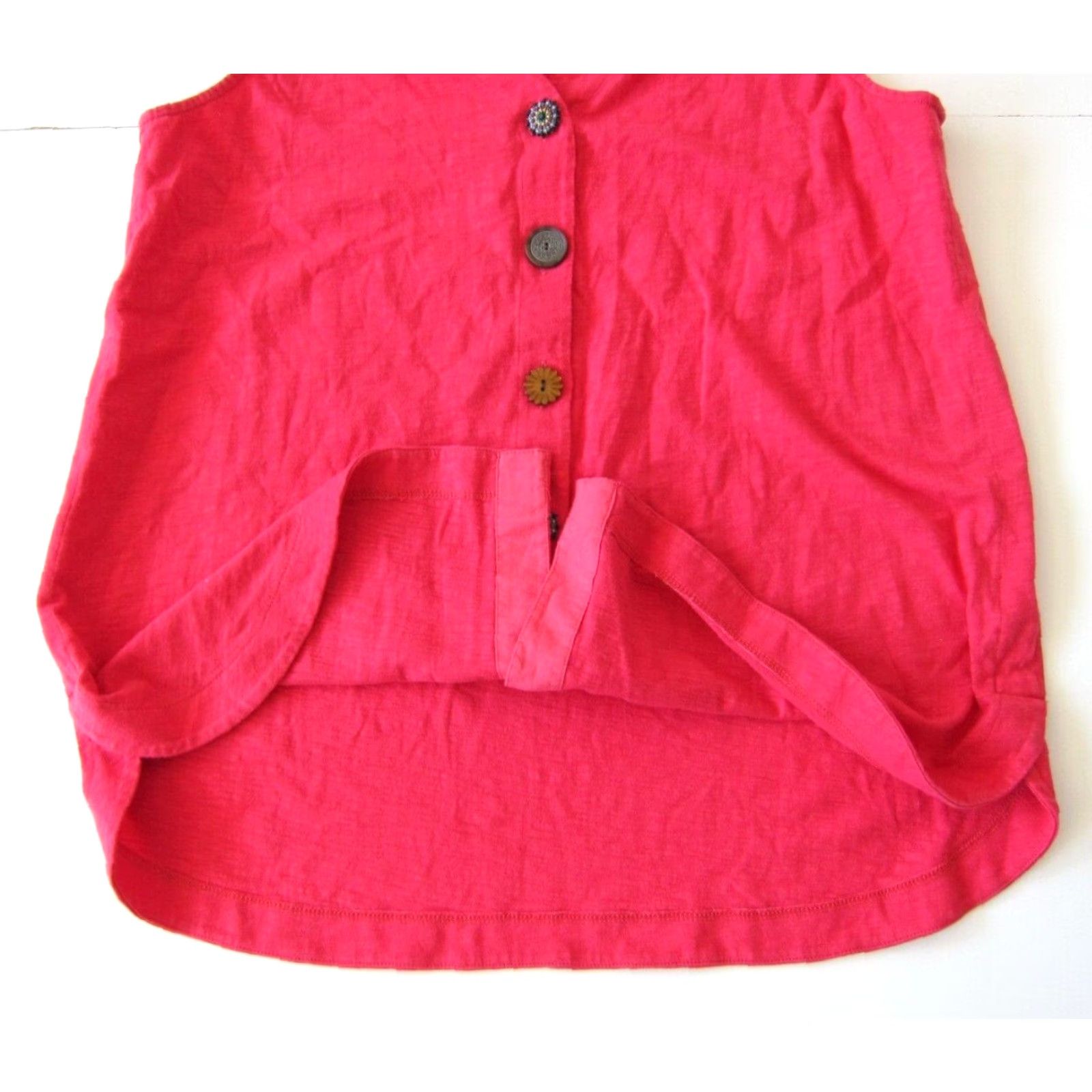 Soft Surroundings Soft Surroundings Blouse Women Medium Pink 100% Cotton Sleeveless Button Down V-Neck Size M / US 6-8 / IT 42-44 - 7 Thumbnail