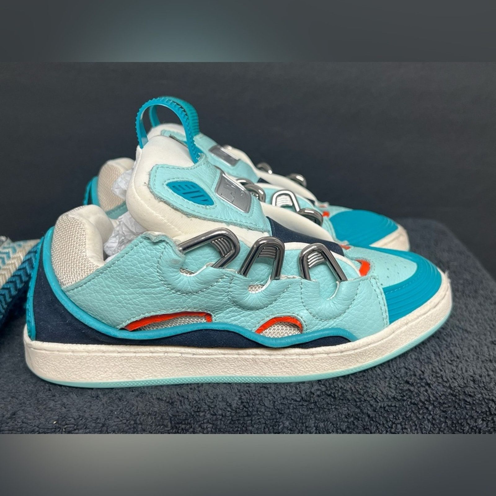 Lanvin LANVIN Curb Leather Chunky Sneakers, 33 US 1.5/2 RETAIL $554 Size US 4 / IT 34 - 2 Thumbnail