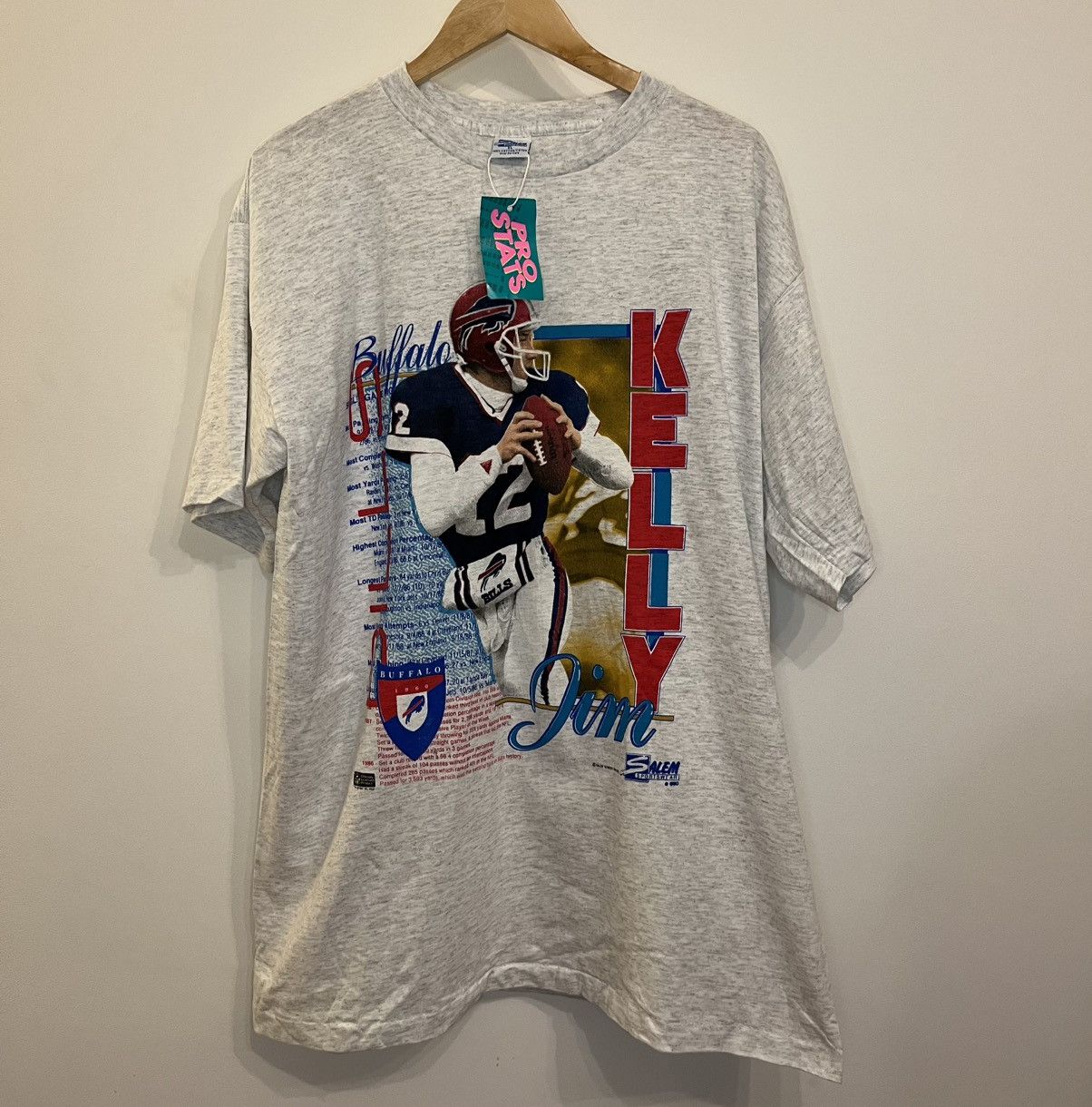 NFL × Vintage Vintage 90’s Salem NFL Mens Buffalo Bills Jim Kelly Size US XL / EU 56 / 4 - 1 Thumbnail