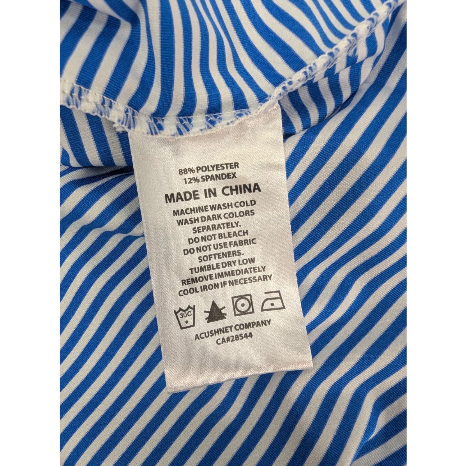 Footjoy FootJoy Polo Shirt Mens 2XL Striped Blue Short Sleeve Button Collared Knit Polyester Spandex Golf Activewear Casual Workwear Shirt Clothing Size US XXL / EU 58 / 5 - 7 Thumbnail