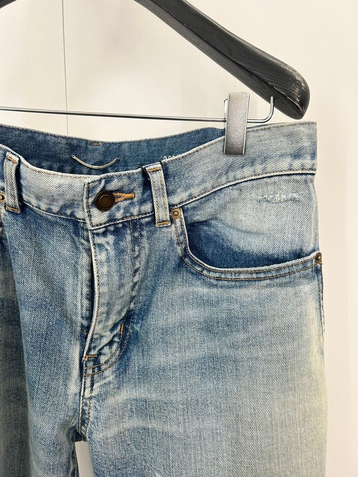 Saint Laurent Paris Five-pocket distressed low-waisted skinny jeans made Size US 29 - 4 Thumbnail