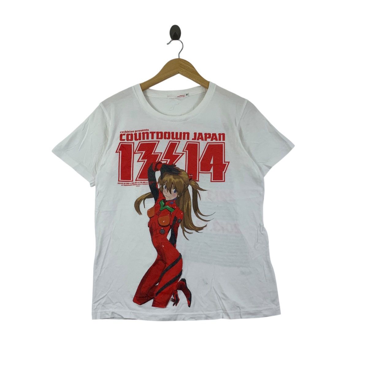Vintage NEON GENESIS EVANGELION Asuka x Rockin On Japan Tee Shirt Size US M / EU 48-50 / 2 - 1 Thumbnail