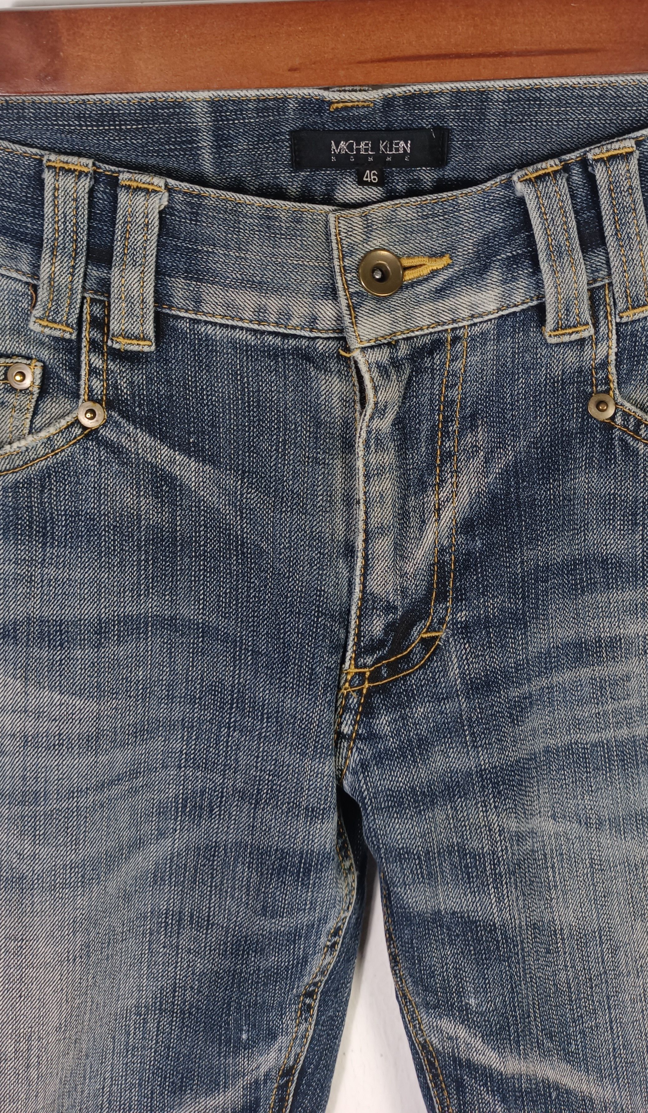 If Six Was Nine × Le Grande Bleu (L.G.B.) × Michel Klein MICHEAL KLEIN HOMME FLARE JEANS Size US 31 - 7 Thumbnail