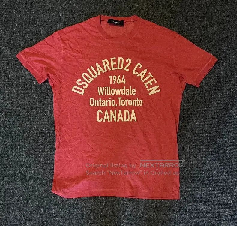 Dsquared2 Dsquared2 Red Graphic Short Sleeve T. Size US L / EU 52-54 / 3 - 1 Thumbnail
