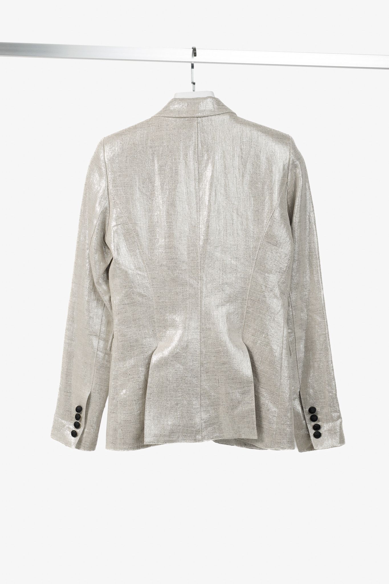 SMYTHE Smythe Spring 2020 Pewter Peaked Lapel Blazer Size S / US 4 / IT 40 - 2 Thumbnail