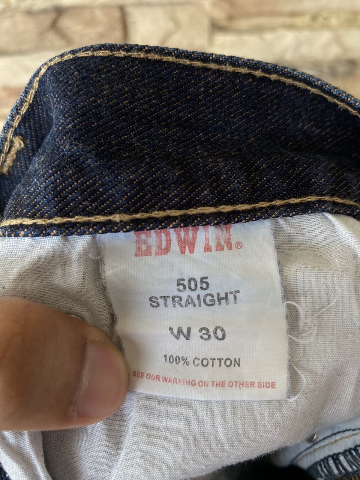 Vintage 💸 Binding Offer Edwin 505 New Vintage Straight Cut Jeans Size US 28 / EU 44 - 15 Thumbnail