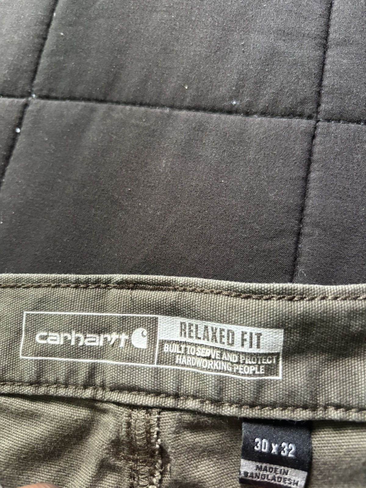 Carhartt Carthartt Relaxed Fit Olive Green Carpenter Workwear Size US 31 - 6 Thumbnail