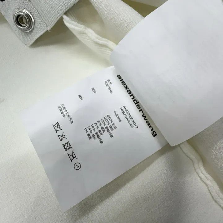 Alexander Wang Alexander Wang White Cropped Knit Cardigan - Size M / US 6-8 / IT 42-44 - 7 Thumbnail