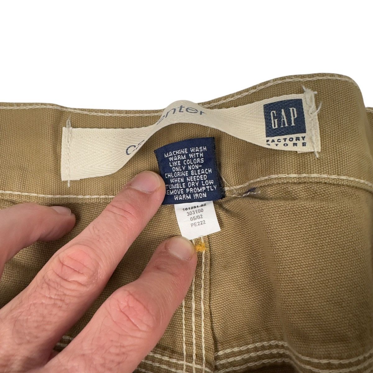 Gap Vintage GAP Factory Store Carpenter Pants Mens 38x32 Size US 38 / EU 54 - 6 Thumbnail