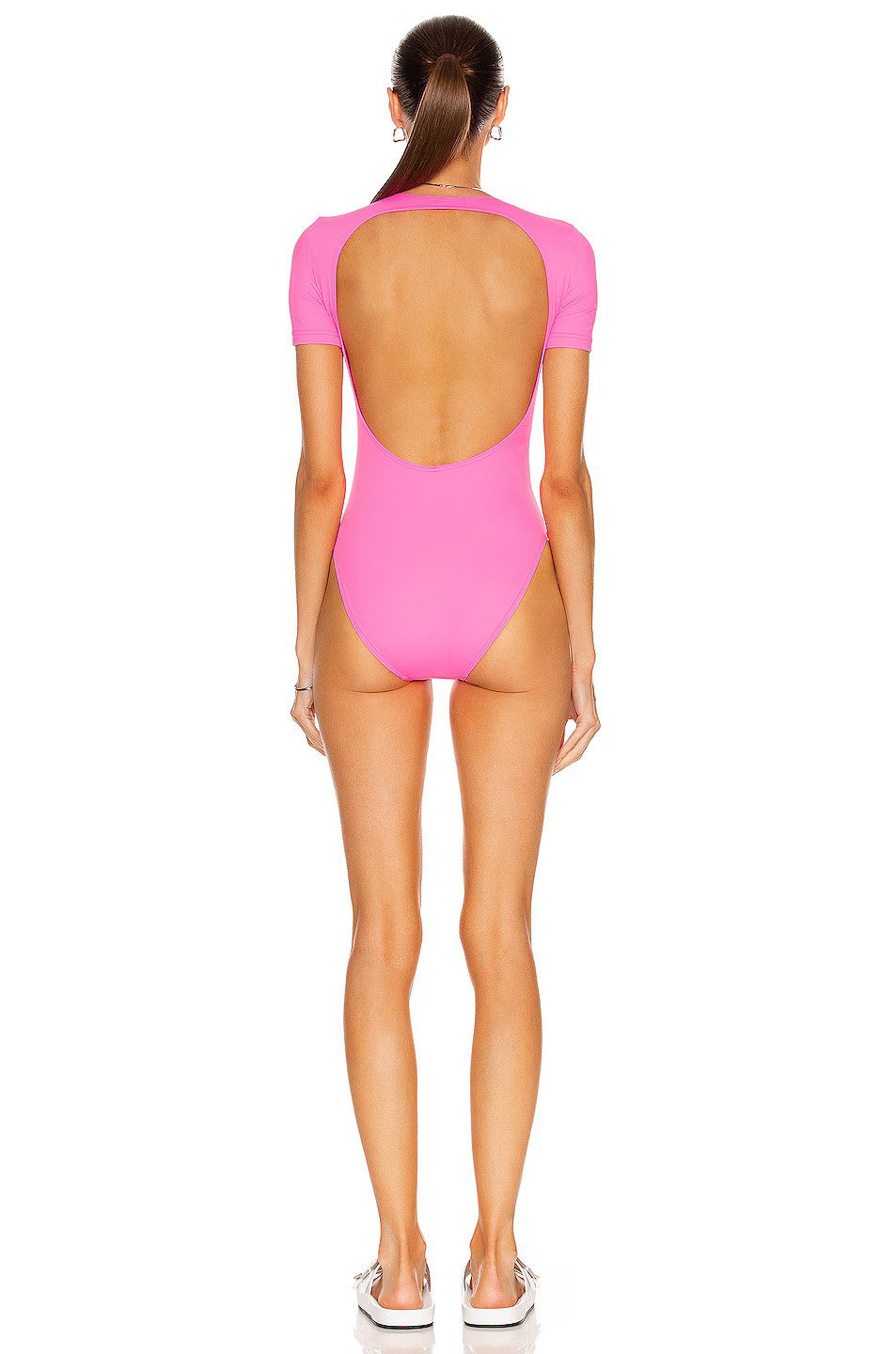 o1in1g1024 Open Back Swimsuit in Pink