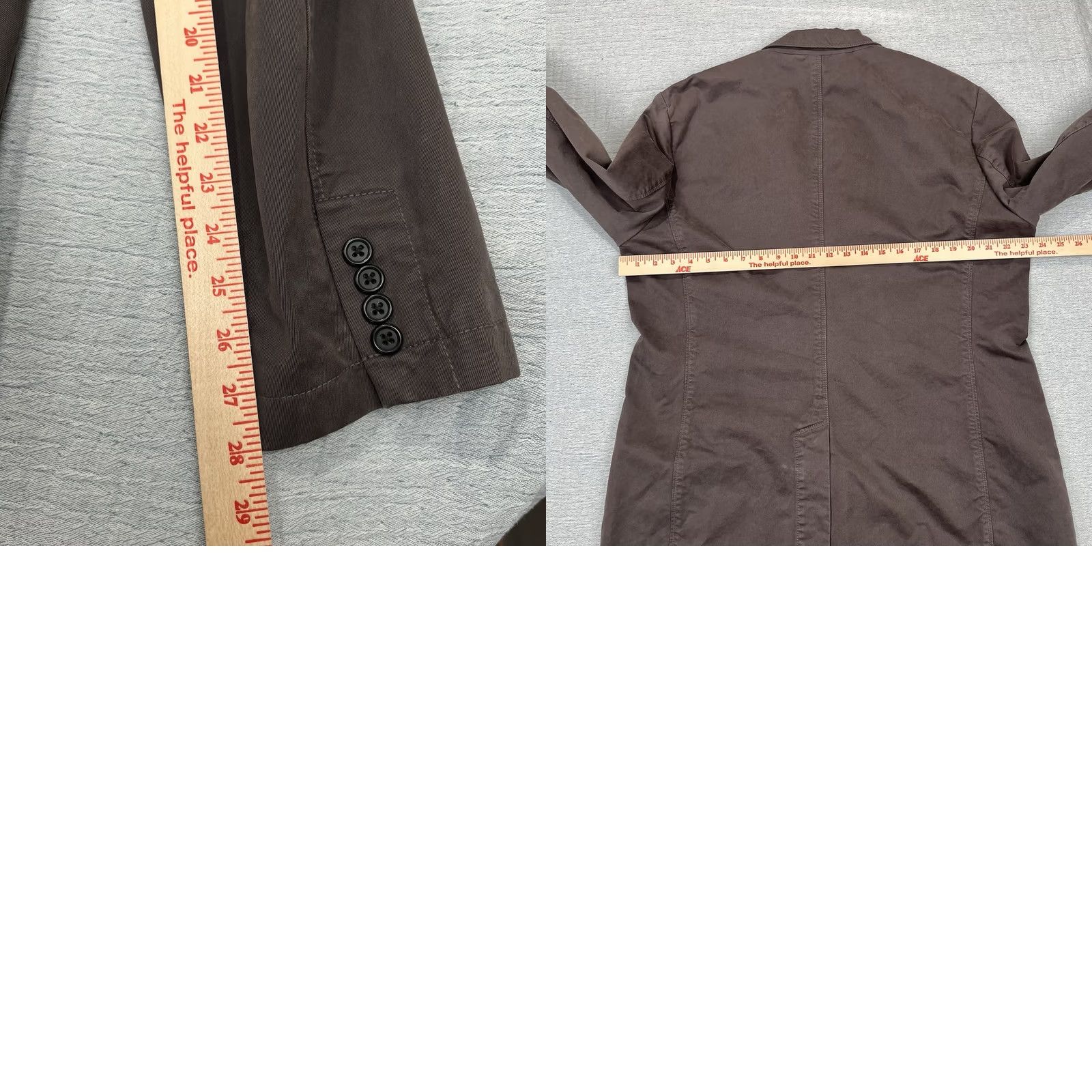 J.Crew J.CREW Blazer Shirt Chino Broken In XLT Beige Khaki Mens Twill Notch Lapel Four-Button Single-Breasted Casual Size 46R - 8 Thumbnail
