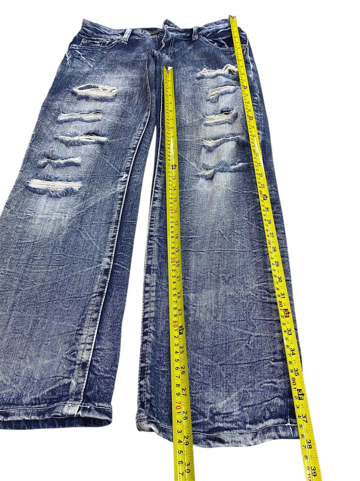 Japanese Brand Japanese Brand Thunder Faded Wash Style Distressed Jeans Size US 32 / EU 48 - 7 Thumbnail
