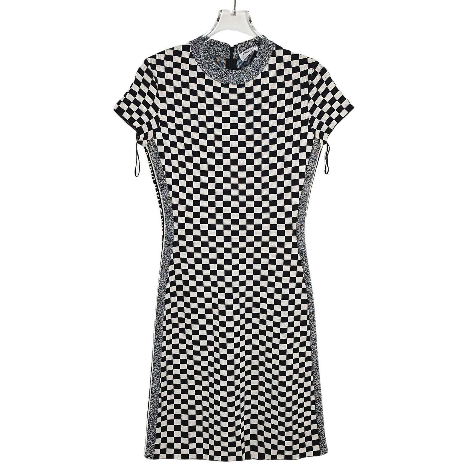 Dior Dior Checkerboard Knit Dress Size FR 34 Size XS / US 0-2 / IT 36-38 - 1 Thumbnail