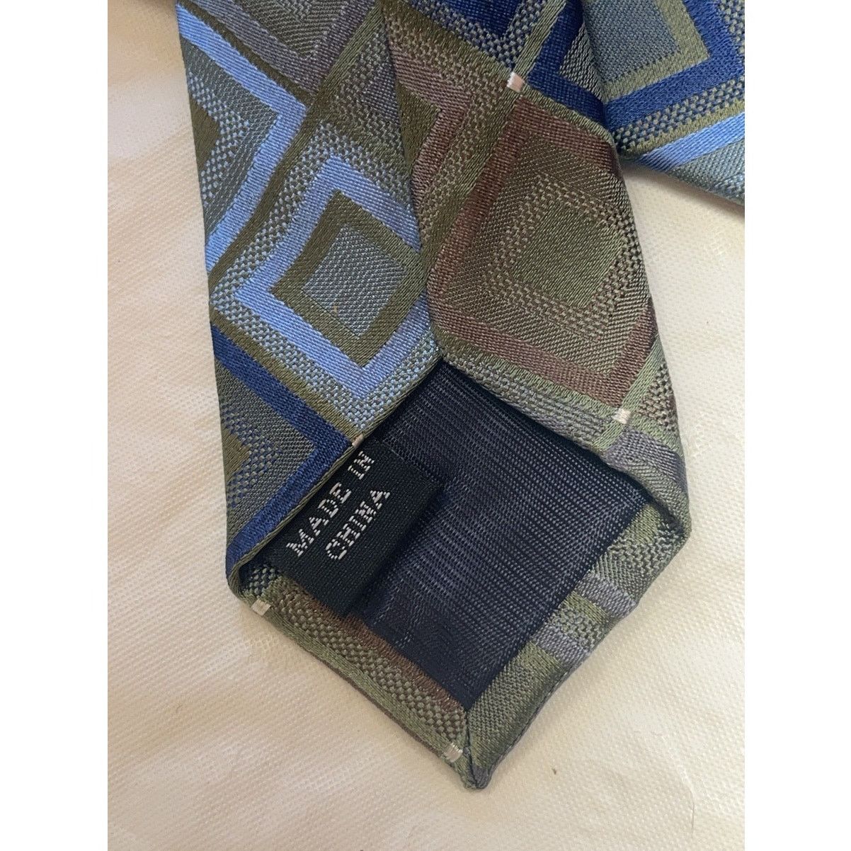 Joseph Abboud Joe Joseph Abboud Geometric Patterned Silk Necktie Size ONE SIZE - 11 Thumbnail