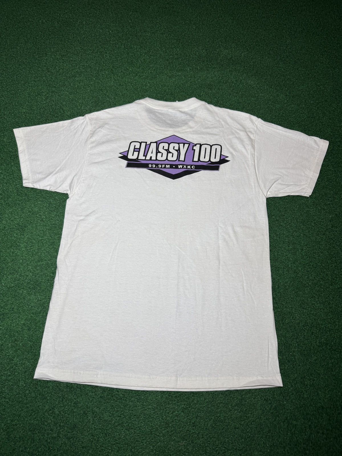 Fruit Of The Loom Classy 100 99.9 FM Radio Station Large T Shirt Vintage Y2K Size US L / EU 52-54 / 3 - 3 Thumbnail